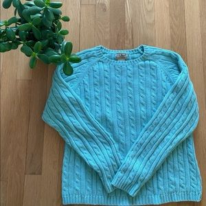 🪢3/$15 LLBean M 100% cotton cable crew sweater